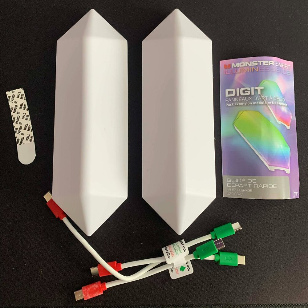 Monster Smart Illumination 2-Light Panel Add-On Pack, Smart Digit 3D Multi-Color